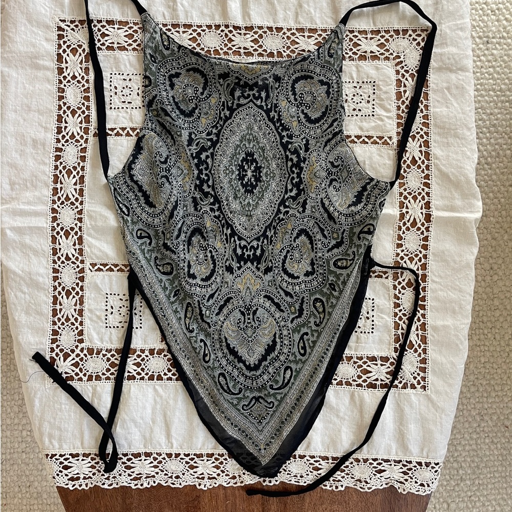 paisley handkerchief top